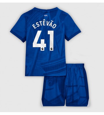 Chelsea Estevao Willian #41 Replik Heimtrikot Kinder 2025-26 Kurzarm (+ Kurze Hosen)